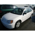 Used 2002 Honda Civic LX Parts Car - White with gray interior, 4 cylinder engine, Automatic transmission