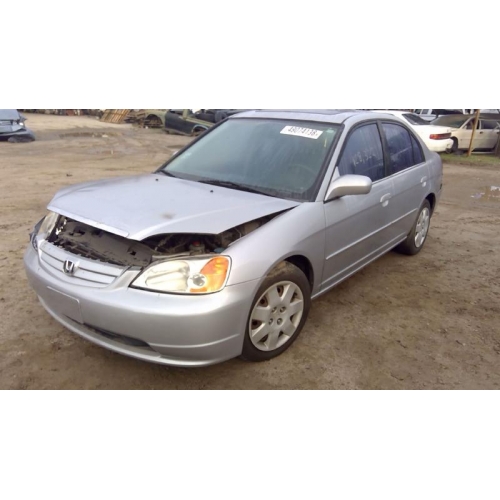 Used 2002 Honda Civic Ex Parts Car Silver With Gray