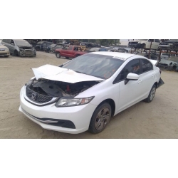 Used 2015 Honda Civic Parts Car - White with brown interior, 4 cylinder engine, automatic transmission