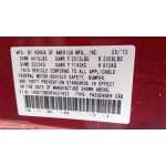 Used 2015 Honda Accord Parts Car - Red with black interior, 6cyl engine, automatic transmission