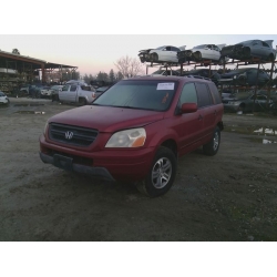 Used 2004 Honda Pilot Parts Car - Red with tan interior, 6-cylinder, automatic transmission