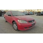 Used 2005 Honda Civic Parts Car - Red with black interior, 4-cylinder engine, automatic transmission